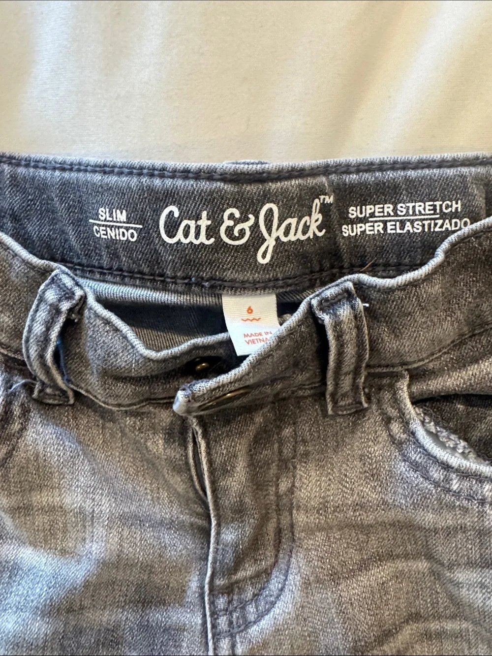 Cat & Jack Boys Straight Leg Gray Jeans